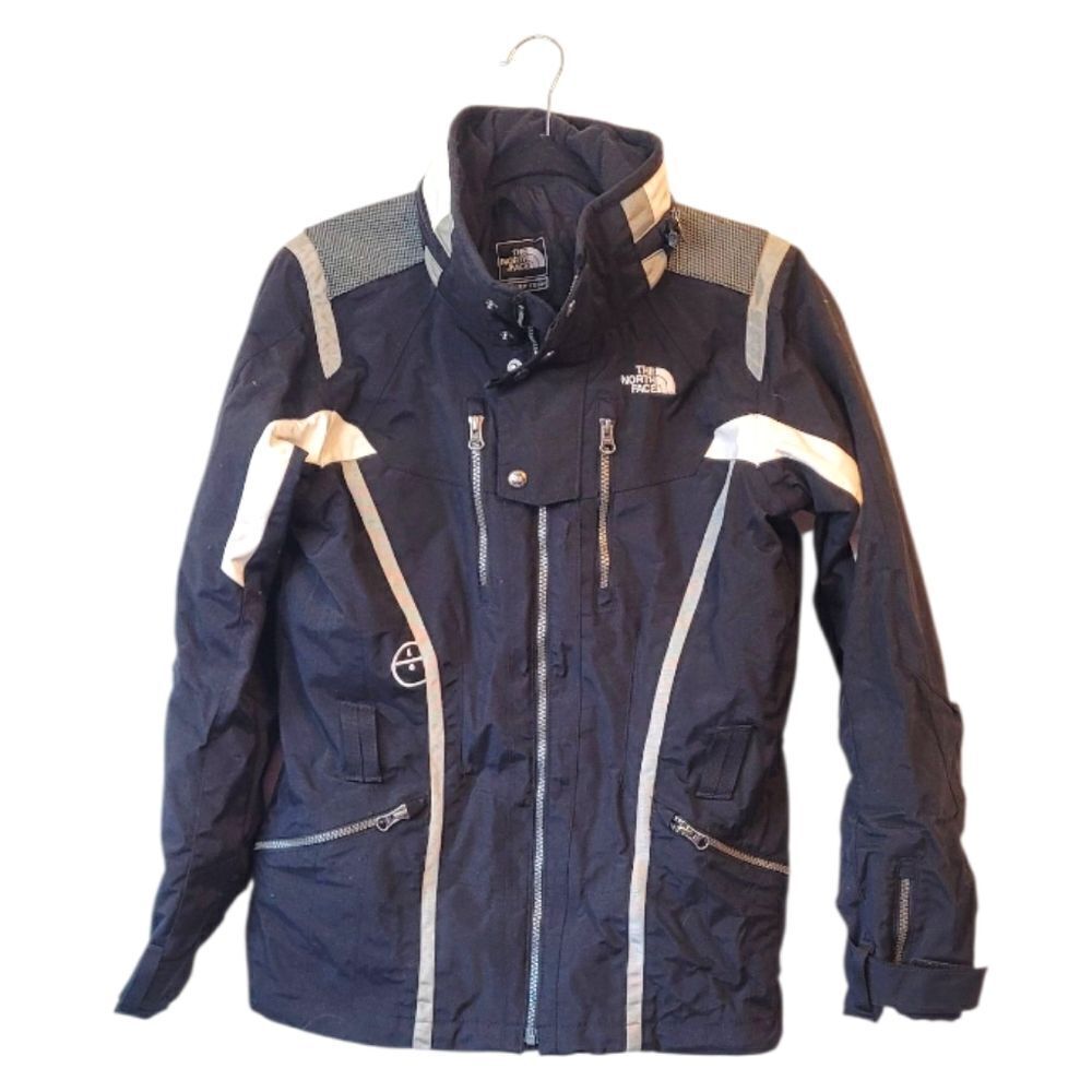 The North Face Women's Black And White Steep Tech Zip Up Belted Jacket Size M